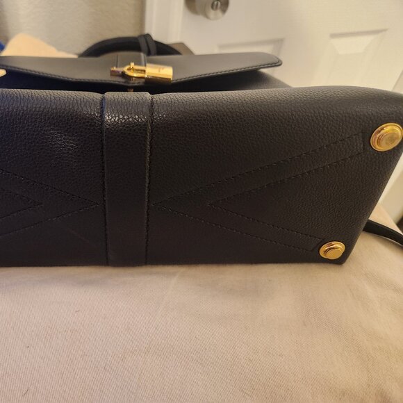 Louis Vuitton Rose Des Vents MM Grained Smooth Calfskin Black Leather Bag - Picture 6 of 6